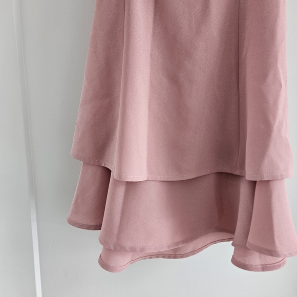 Vintage Pink Layered Mini Dress - Picture 2 of 6